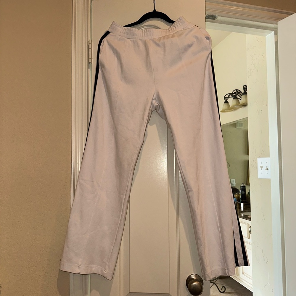 White Pants with Black Stripes